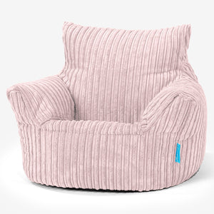 Fauteuil Pouf Bambin 1-3 ans - Côtelé Rose