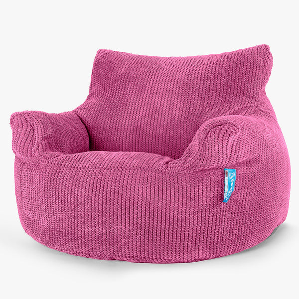 Fauteuil Pouf Enfant 3-8 ans - Pompon Rose 01