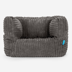 Fauteuil Pouf Albert pour Enfant 1-5 ans - Côtelé Anthracite