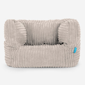 Fauteuil Pouf Albert pour Enfant 1-5 ans - Côtelé Ivoire