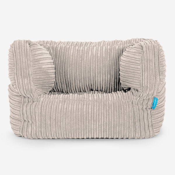 Fauteuil Pouf Albert pour Enfant 1-5 ans - Côtelé Ivoire 01