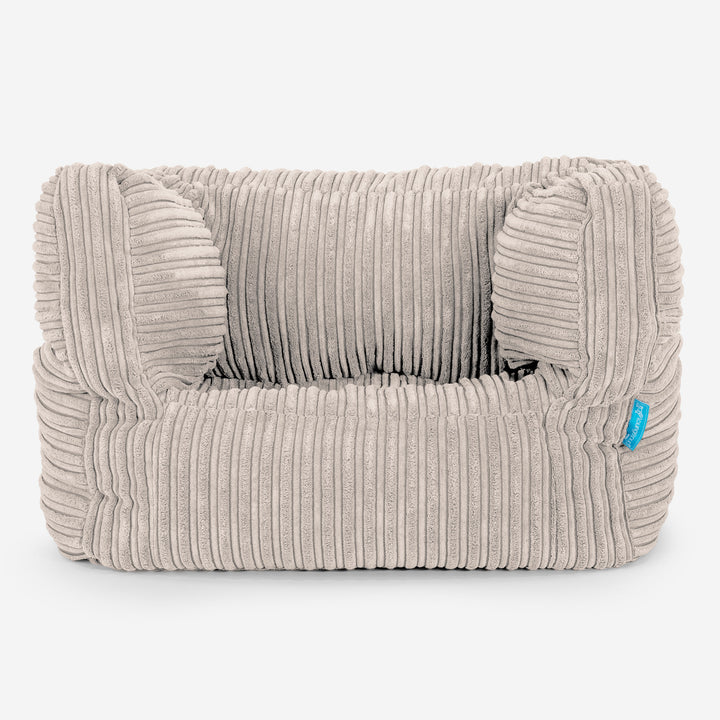 Fauteuil Pouf Albert pour Enfant 1-5 ans - Côtelé Ivoire 01