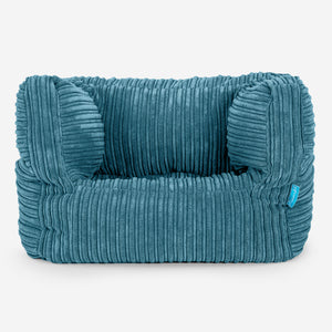 Fauteuil Pouf Albert pour Enfant 1-5 ans - Côtelé Mer Égée