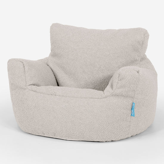 Fauteuil Pouf Bambin 1-3 ans - Bouclé Ivoire 01