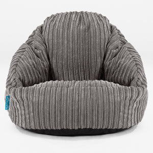 Pouf Chaise Bubble pour Enfants 1-3 ans - Côtelé Anthracite
