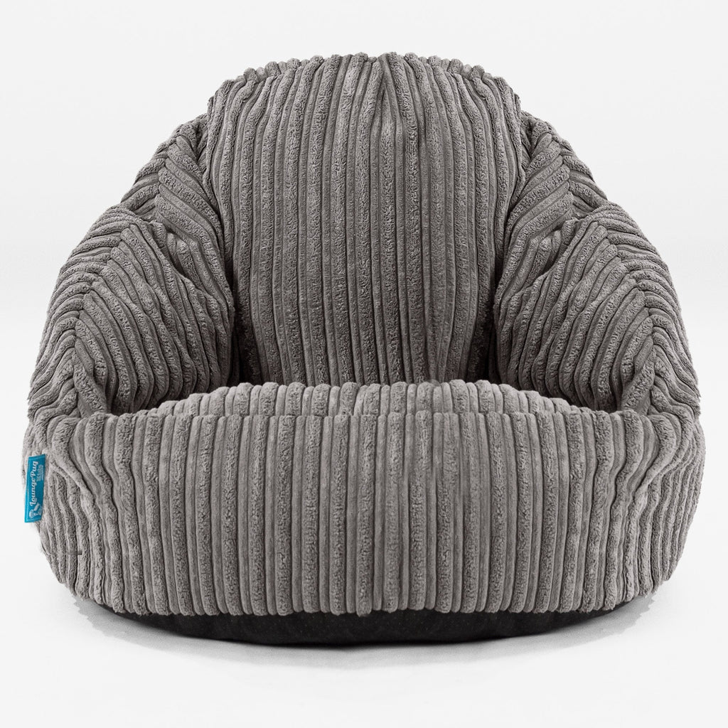 Pouf Chaise Bubble pour Enfants - Côtelé Anthracite 01