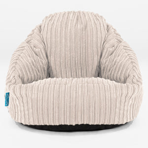 Pouf Chaise Bubble pour Enfants 1-3 ans - Côtelé Ivoire