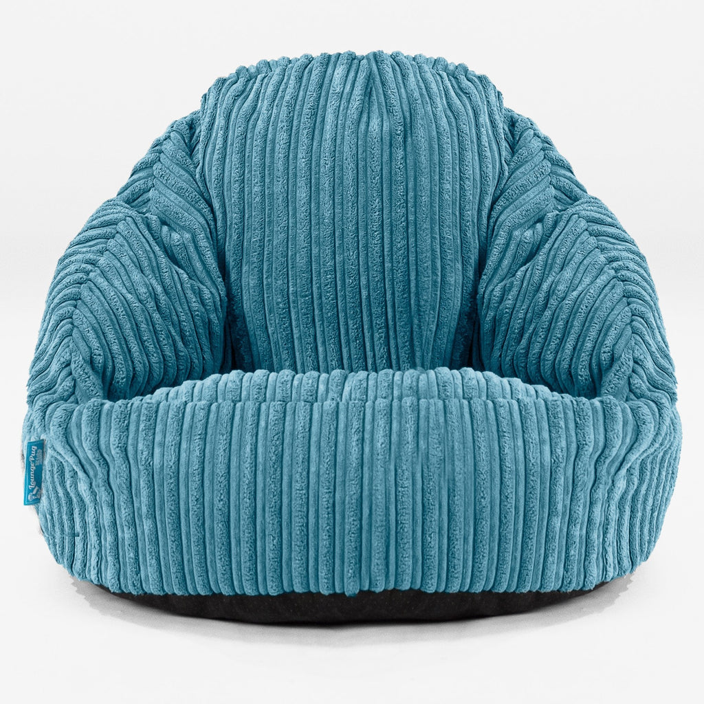 Pouf Chaise Bubble pour Enfants - Côtelé Mer Égéé 01
