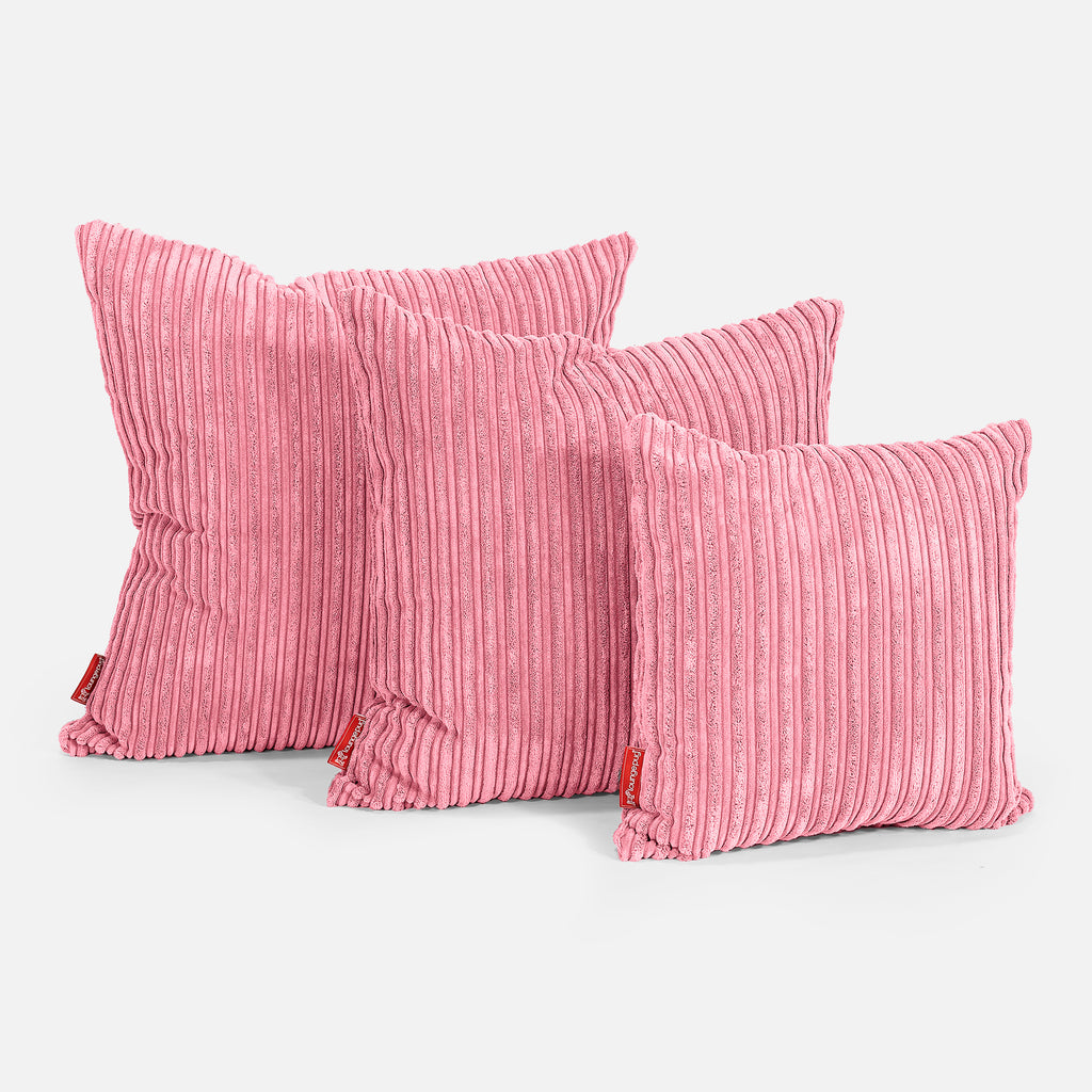 Grand Coussin 70 x 70cm - Côtelé Corail 02
