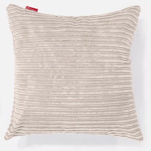 Grand Housse de Coussin 70 x 70cm - Côtelé Ivoire