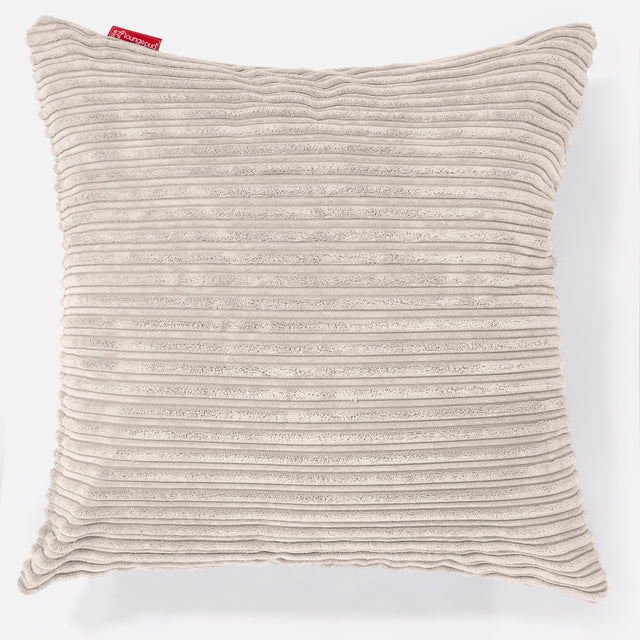 Grand Coussin 70 x 70cm - Côtelé Ivoire 01