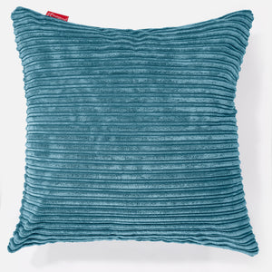 Grand Housse de Coussin 70 x 70cm - Côtelé Mer Égée