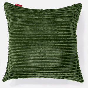 Grand Housse de Coussin 70 x 70cm - Côtelé Vert Forêt