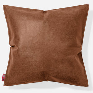 Grand Housse de Coussin 70 x 70cm - Cuir Vintage Camel