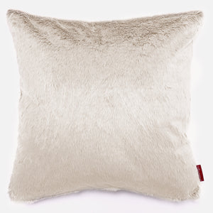 Grand Housse de Coussin 70 x 70cm - Fausse Fourrure Lapin Blanc
