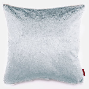 Grand Housse de Coussin 70 x 70cm - Fausse Fourrure Lapin Bleu Pastel