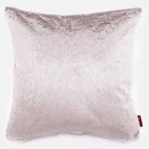 Grand Housse de Coussin 70 x 70cm - Fausse Fourrure Lapin Rose Pastel