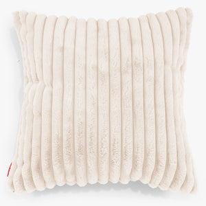 Grand Housse de Coussin 70 x 70cm - Velours Côtelé Ultra Pelucheux Crème
