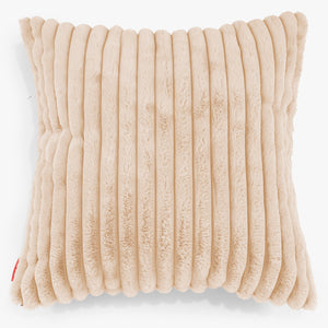 Grand Housse de Coussin 70 x 70cm - Velours Côtelé Ultra Pelucheux Pêche