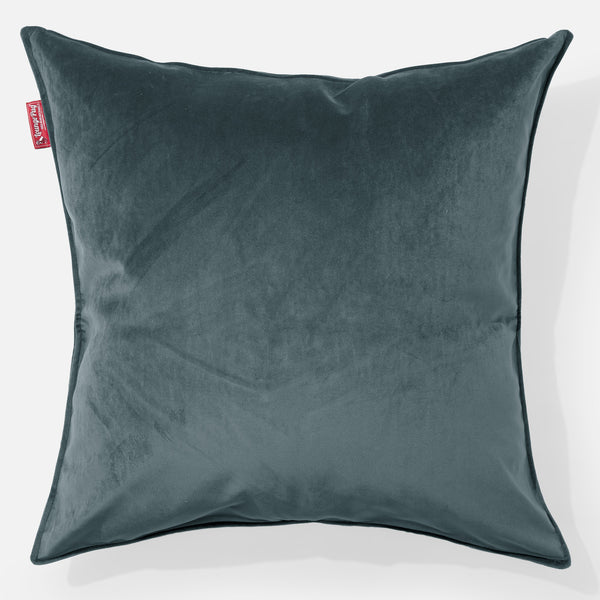 Grand Coussin 70 x 70cm - Velours Mer Égée 01