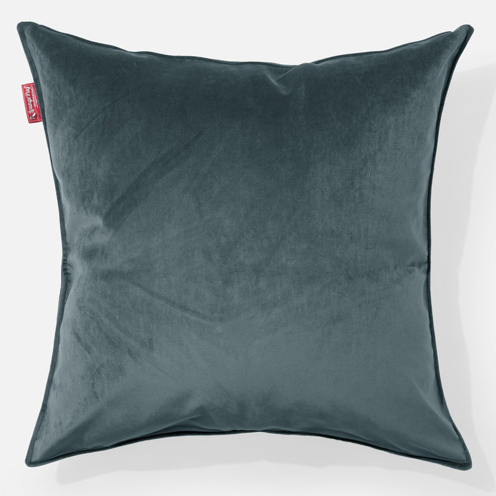 Grand Coussin 70 x 70cm - Velours Mer Égée 01