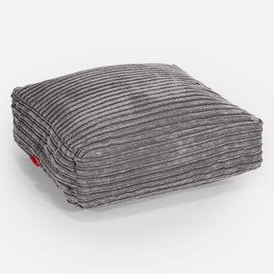 Grand Coussin de Sol - Côtelé Anthracite