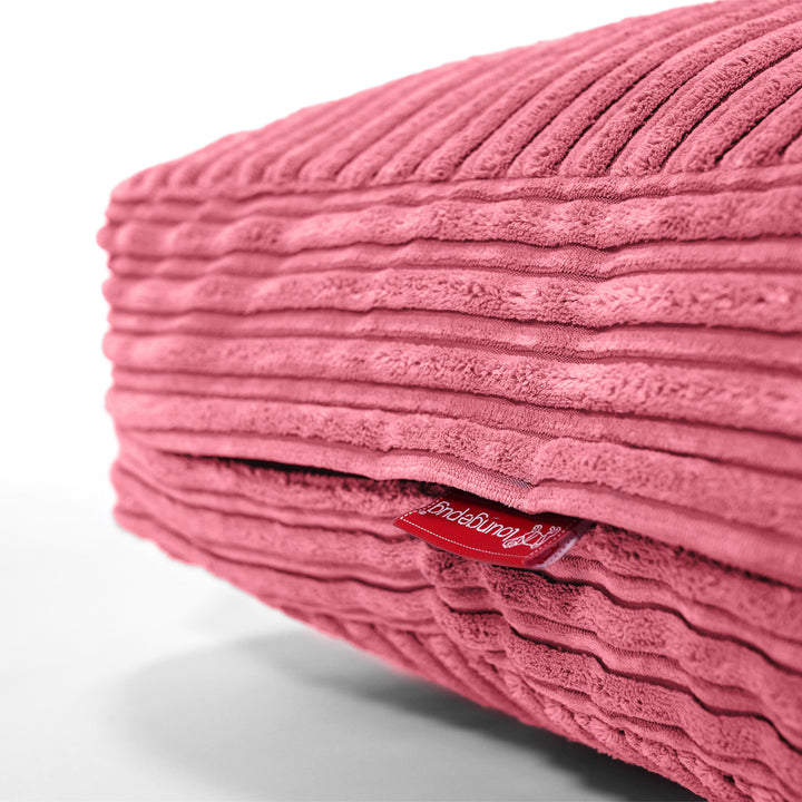 Grand Coussin de Sol - Côtelé Corail 02