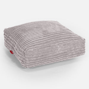 Grand Coussin de Sol - Côtelé Gris Argent