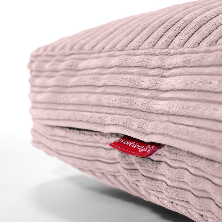 Grand Coussin de Sol - Côtelé Rose 02