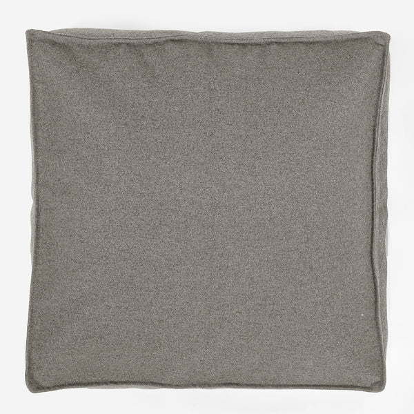 Grand Coussin de Sol - Interalli Laine Argent Fabric Close-up Image