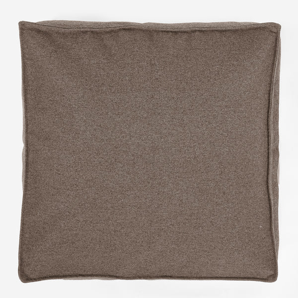 Grand Coussin de Sol - Interalli Laine Biscuit Fabric Close-up Image