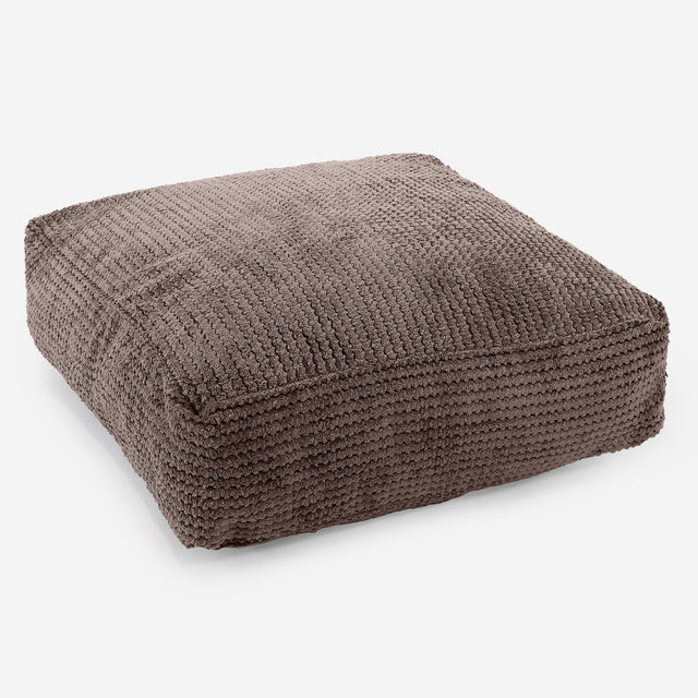 Grand Coussin de Sol - Pompon Chocolat 01