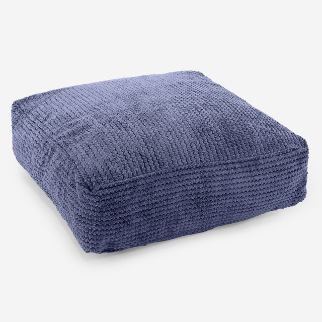 Grand Coussin de Sol - Pompon Violet 01