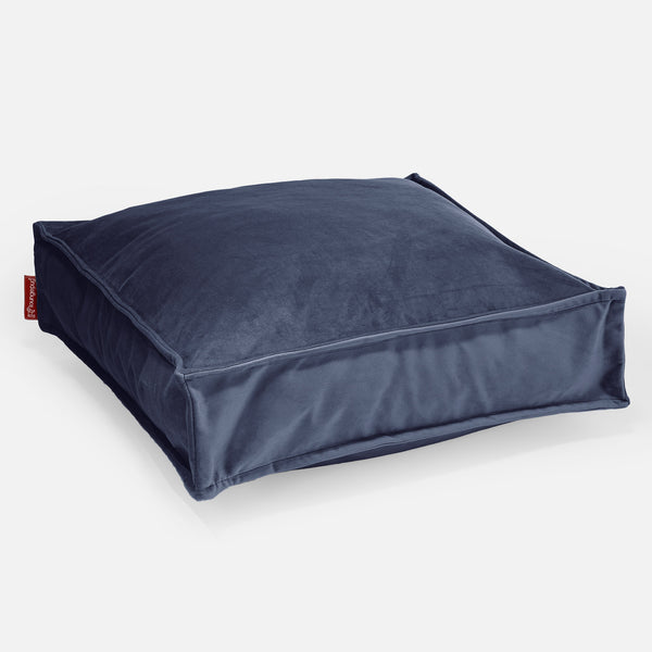 Grand Coussin de Sol - Velours Bleu Marine 01
