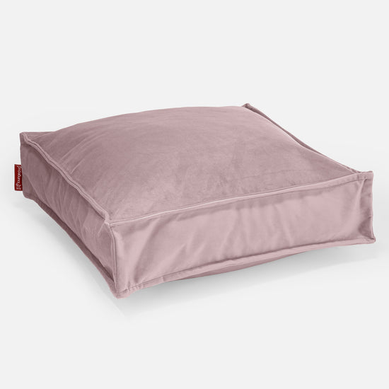 Grand Coussin de Sol - Velours Rose 01