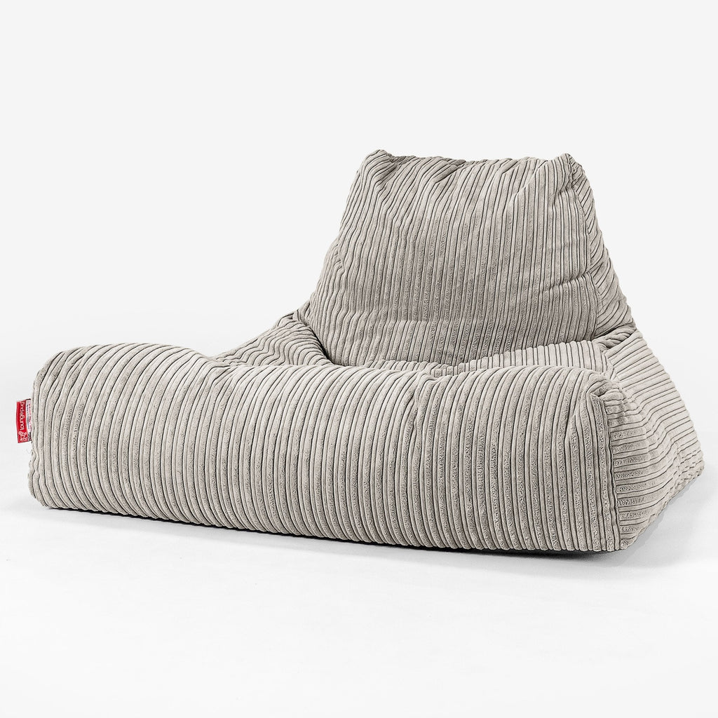 Gros Pouf Fauteuil Relax - Côtelé Vison 01