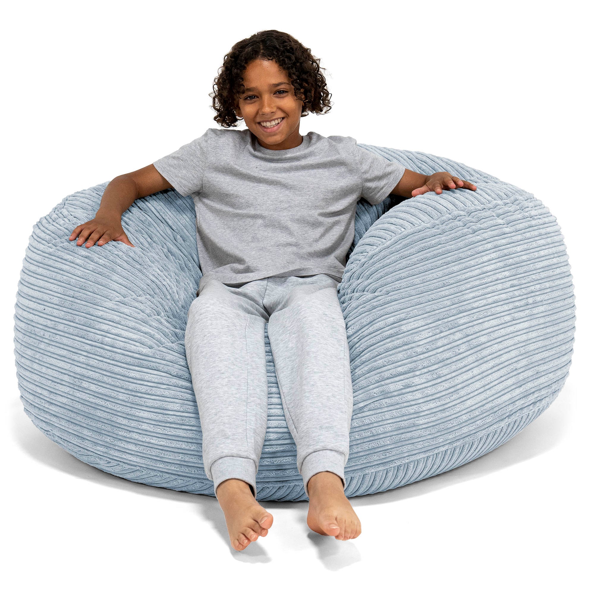 Pouf Fauteuil Enfant En Forme De Chat – 45 Cm, Peluche Douce Grise, Visage Brodé | Siège Confortable, Décoration Chambre