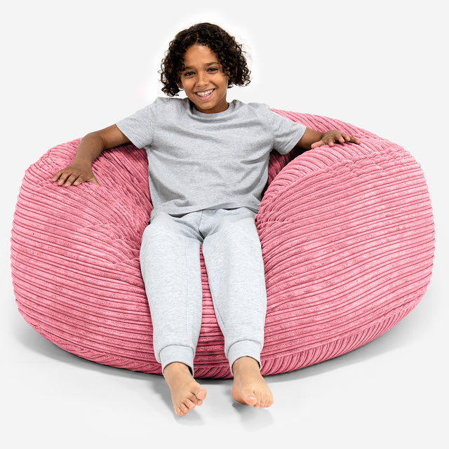 Pouf Ultra Confort pour Enfants 6-14 ans - Côtelé Corail 01