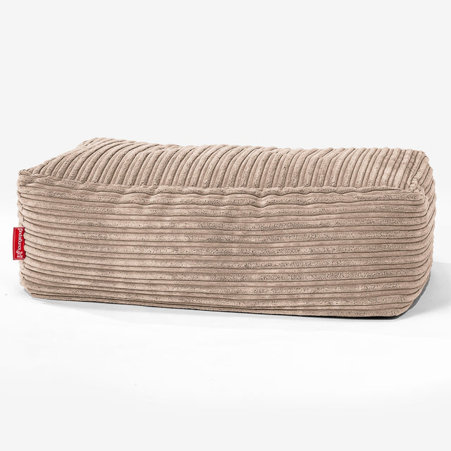 Gros Pouf Repose Pied - Côtelé Sable 01