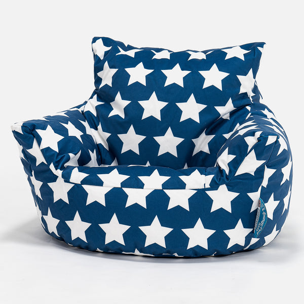 Fauteuil Pouf Bambin 1-3 ans - Imprimé Bleu étoile 01