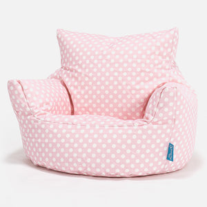 Fauteuil Pouf Bambin 1-3 ans - Imprimé Rose à Pois
