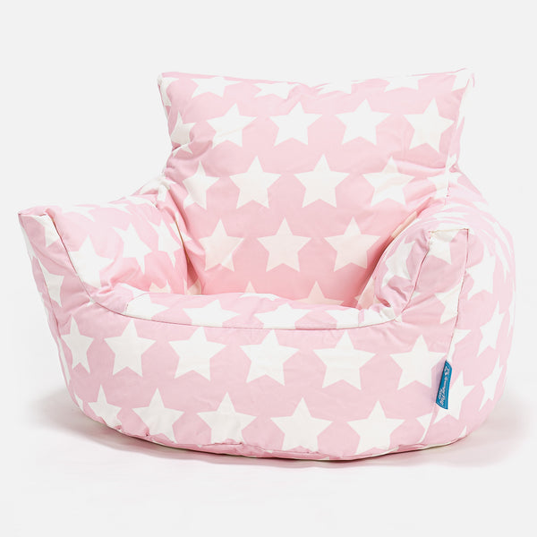 Fauteuil Pouf Bambin 1-3 ans - Imprimé Rose étoile Fabric Close-up Image