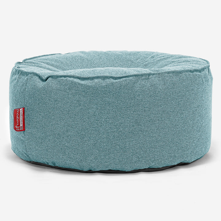 Pouf Design Rond - Interalli Laine Aqua 01
