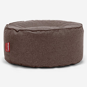 Pouf Design Rond - Interalli Laine Marron