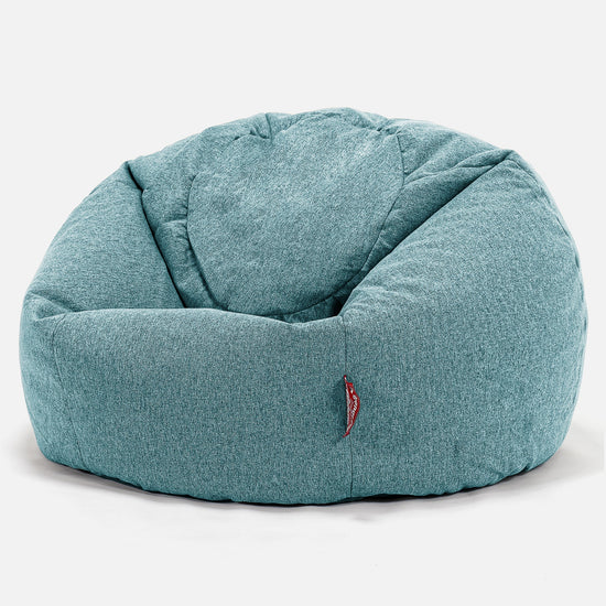 CloudSac 200 Pouf Géant Enfant à Mémoire de Forme 2-12 ans - Interalli Laine Aqua 01