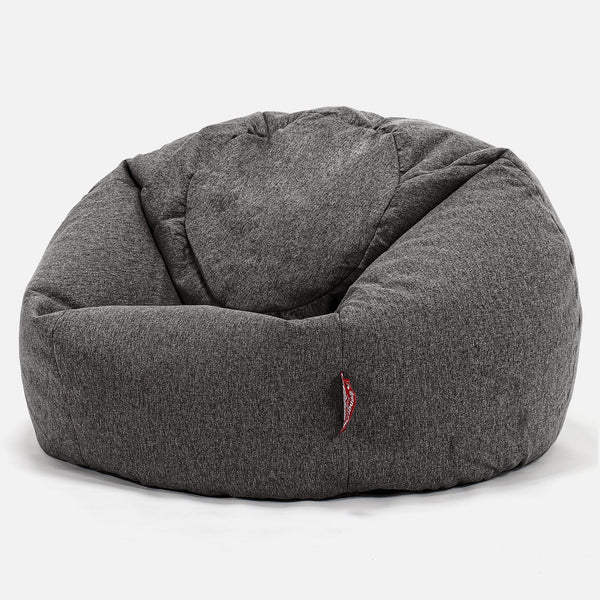 CloudSac 200 Pouf Géant Enfant à Mémoire de Forme 2-12 ans - Interalli Laine Gris 01
