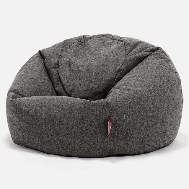CloudSac 200 Pouf Géant Enfant à Mémoire de Forme 2-12 ans - Interalli Laine Gris 01