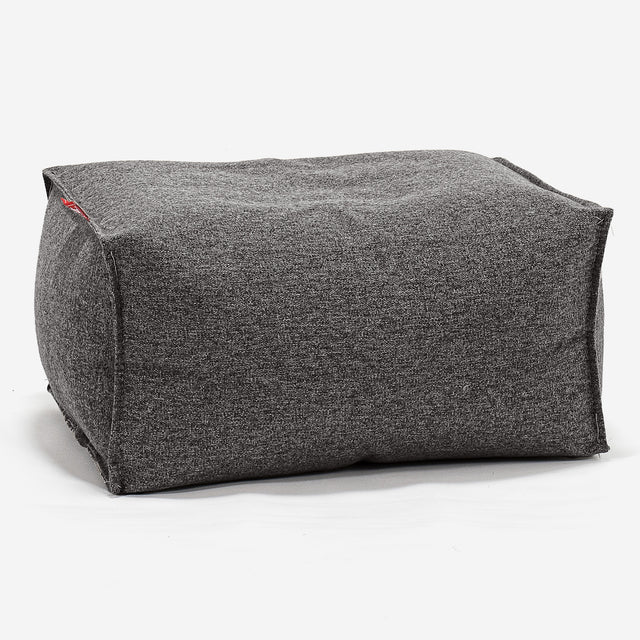 Pouf Repose Pied - Interalli Laine Gris 01