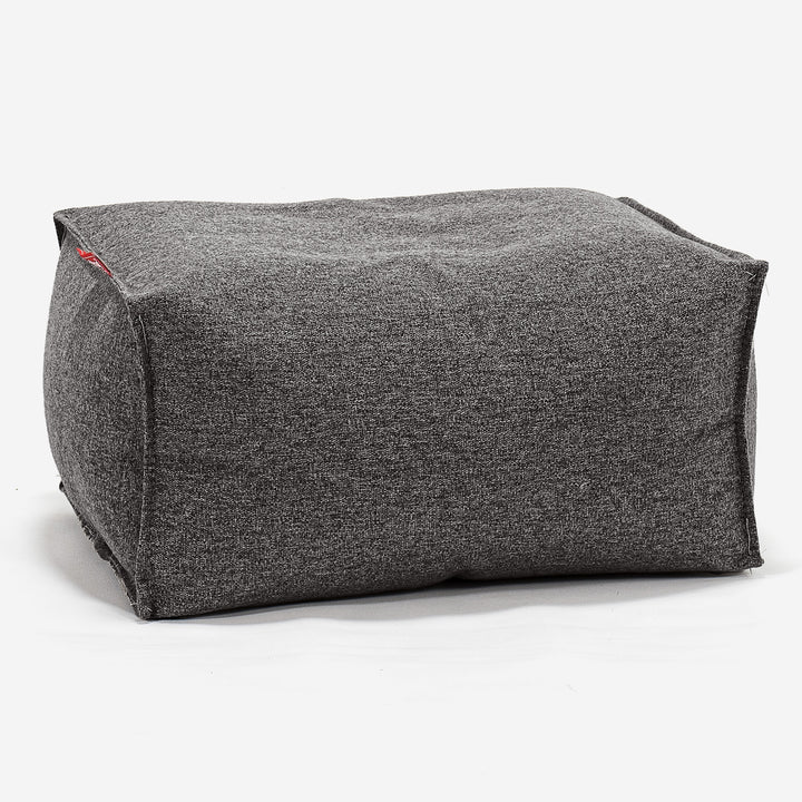 Pouf Repose Pied - Interalli Laine Gris 01