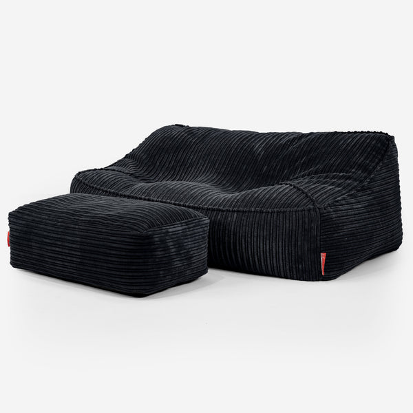 Le Canapé Pouf Doudou - Côtelé Noir 03